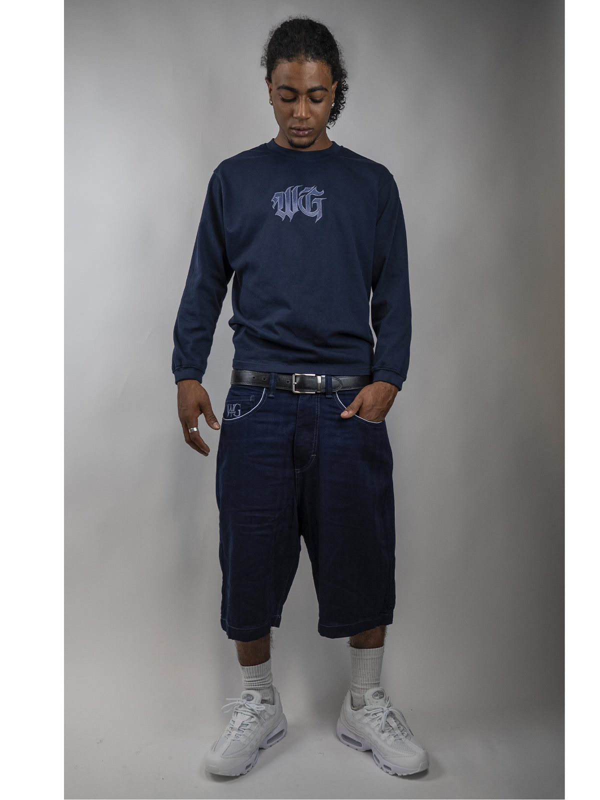 WG GREY NAVY LONGSLEVE T-SHIRT