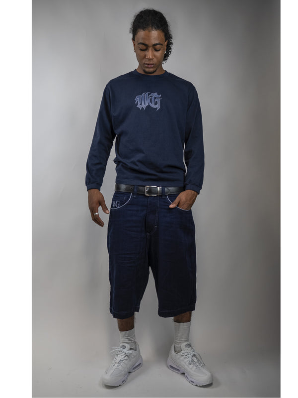 WG GREY NAVY LONGSLEVE T-SHIRT