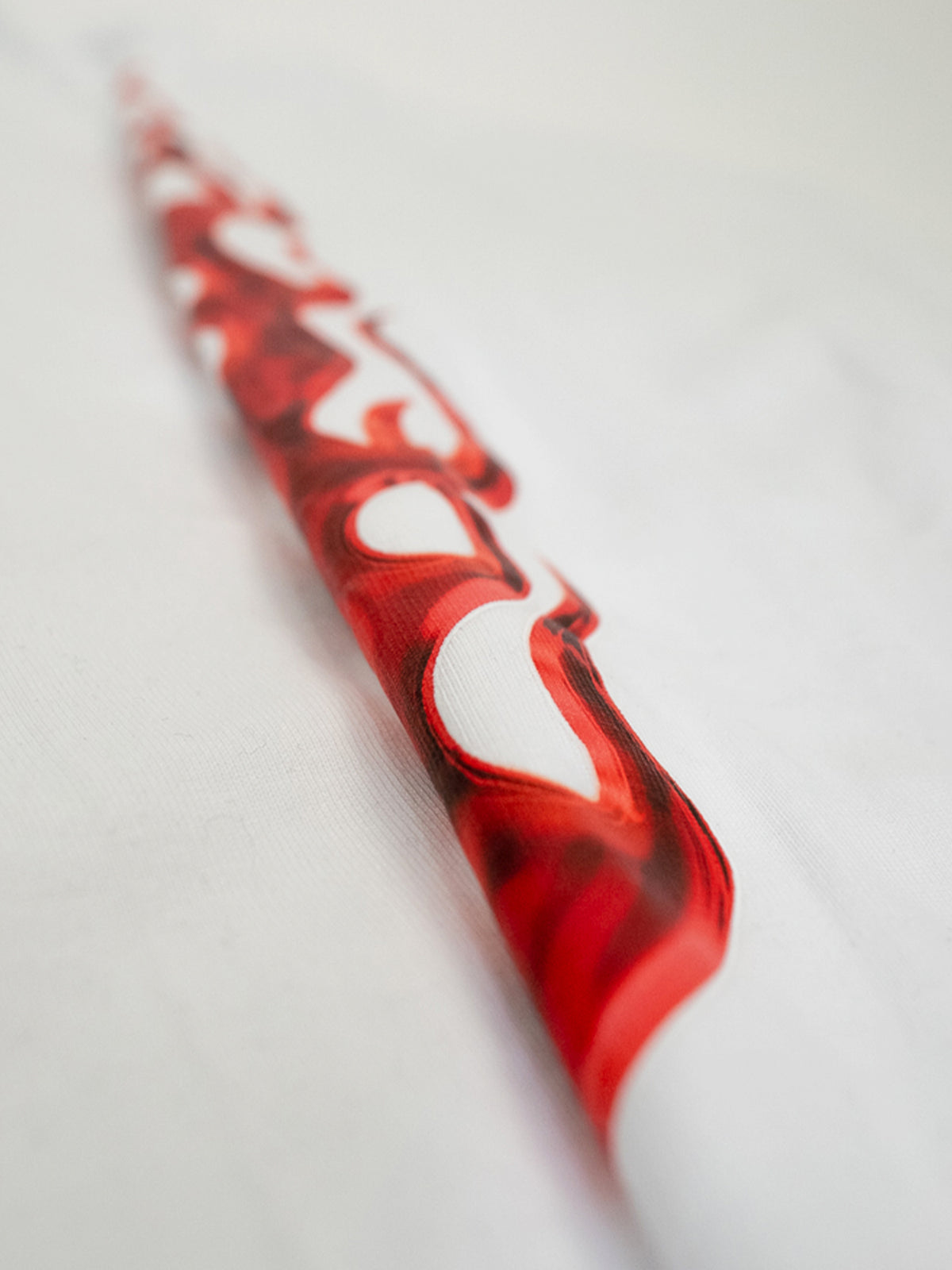 RED FLAMES WHITE LONGSLEVE T-SHIRT