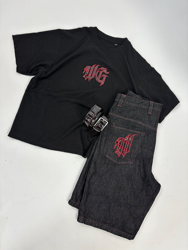 RED SNAKE BLACK T-SHIRT