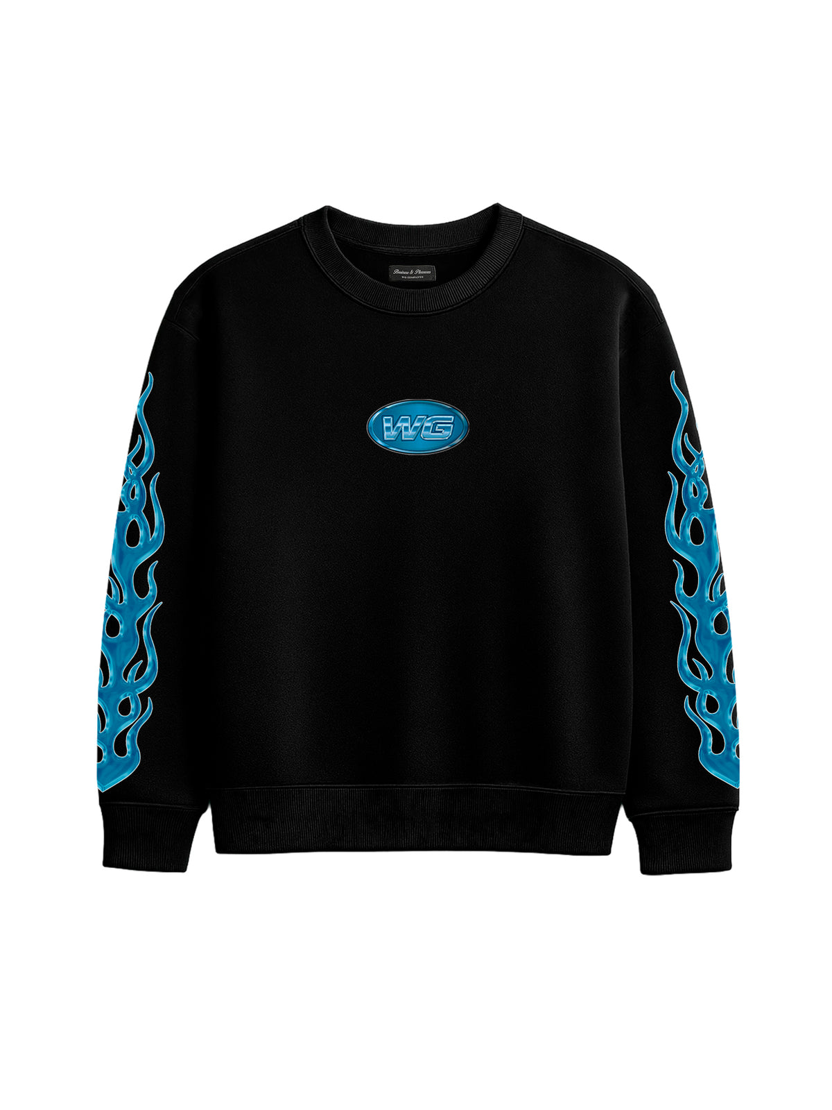 BLUE FLAMES CREWNECK