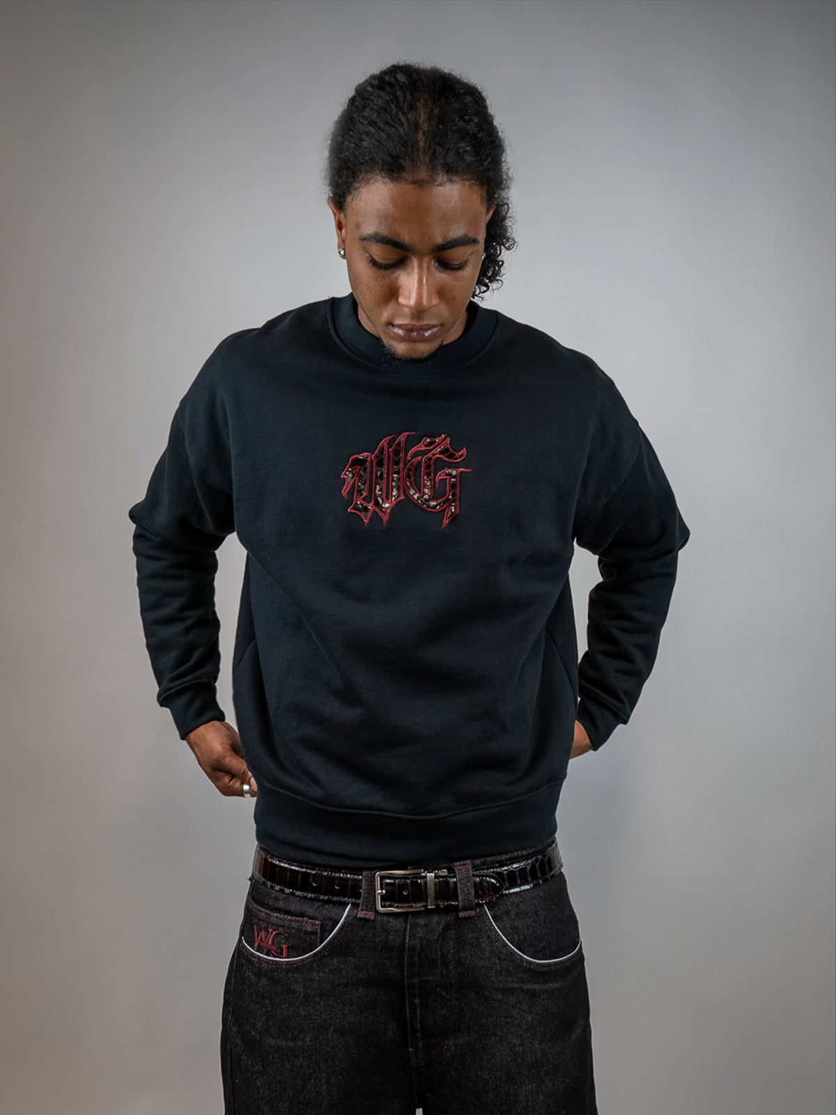 WG RED SNAKE CREWNECK