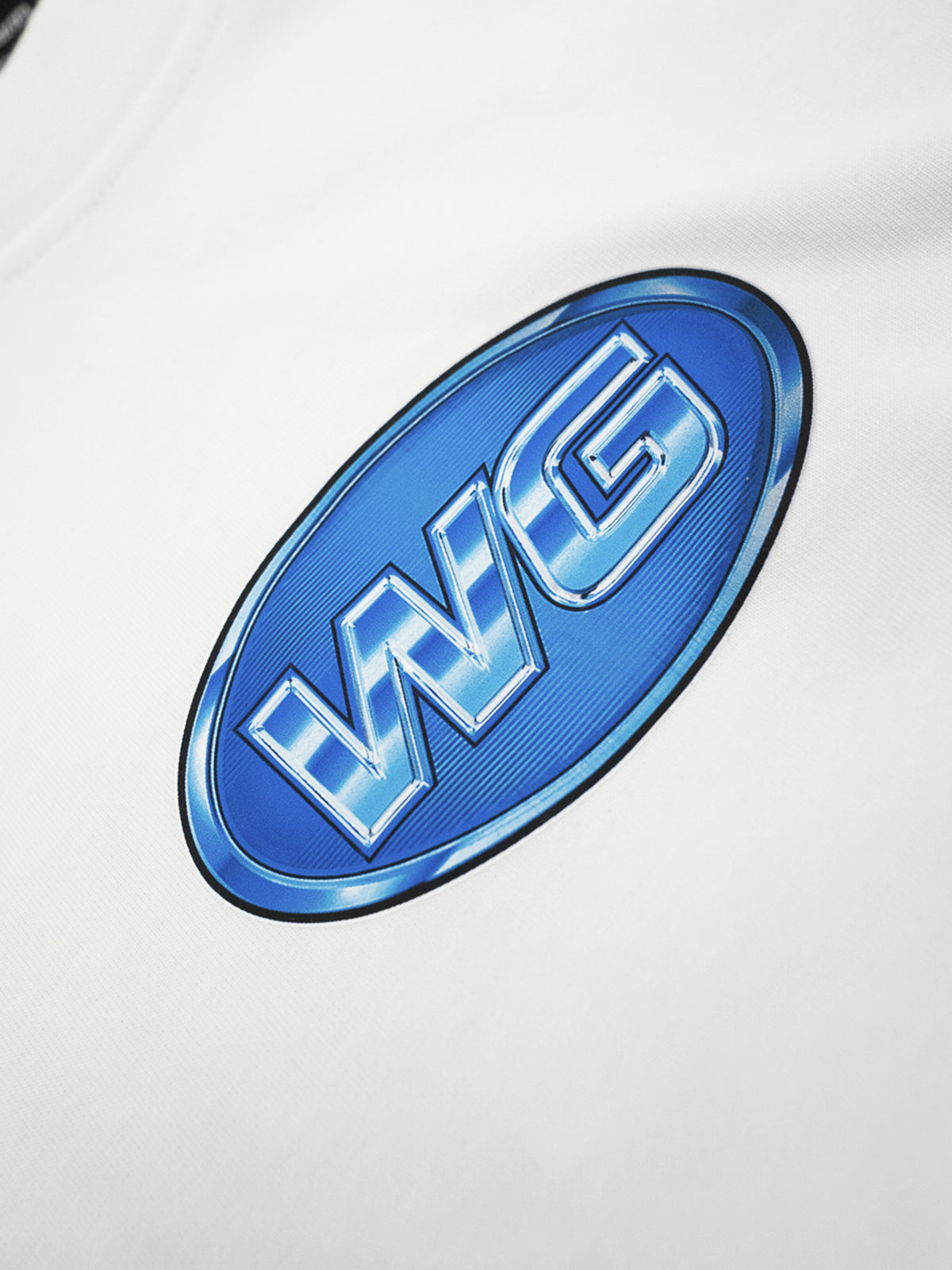 BLUE FLAMES WHITE LONGSLEVE T-SHIRT