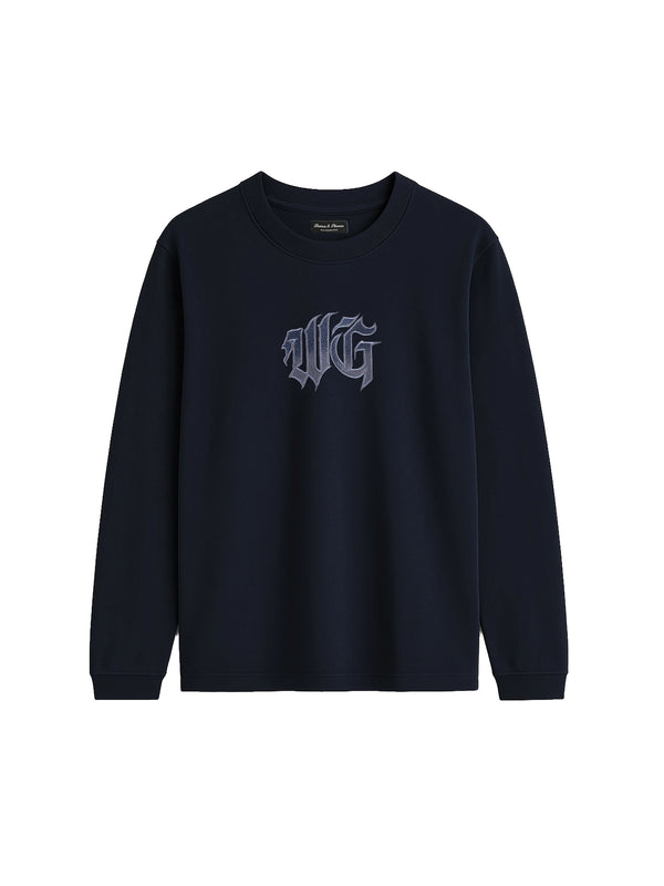 WG GREY NAVY LONGSLEVE T-SHIRT